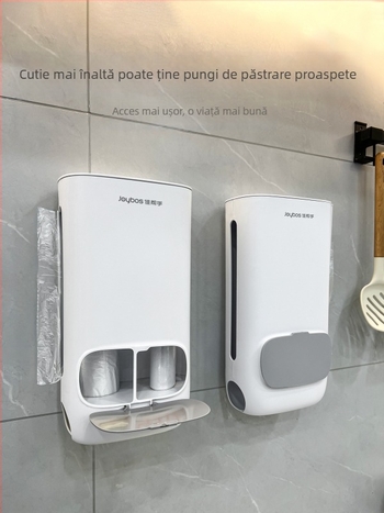 Cutie de depozitare pentru pungi de gunoi, construcție metalică, capacitate 18L, stil japonez, imprimare siglei disponibilă