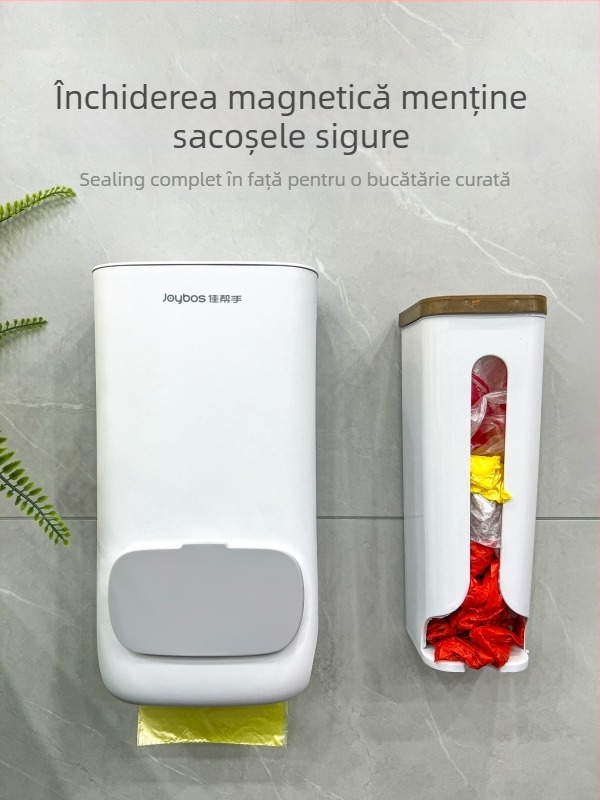 Cutie de depozitare pentru pungi de gunoi, construcție metalică, capacitate 18L, stil japonez, imprimare siglei disponibilă