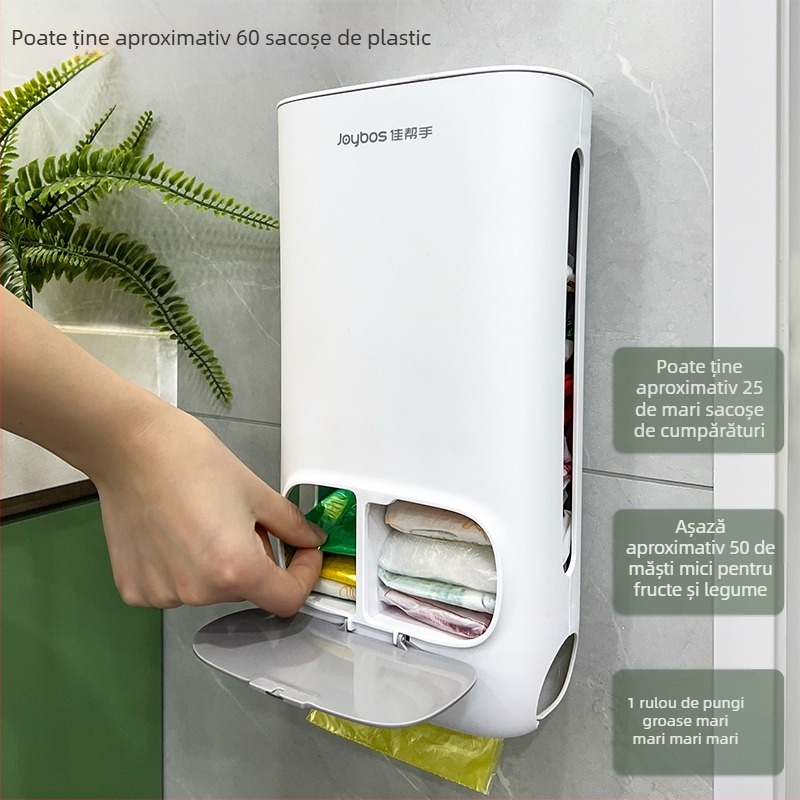 Cutie de depozitare pentru pungi de gunoi, construcție metalică, capacitate 18L, stil japonez, imprimare siglei disponibilă