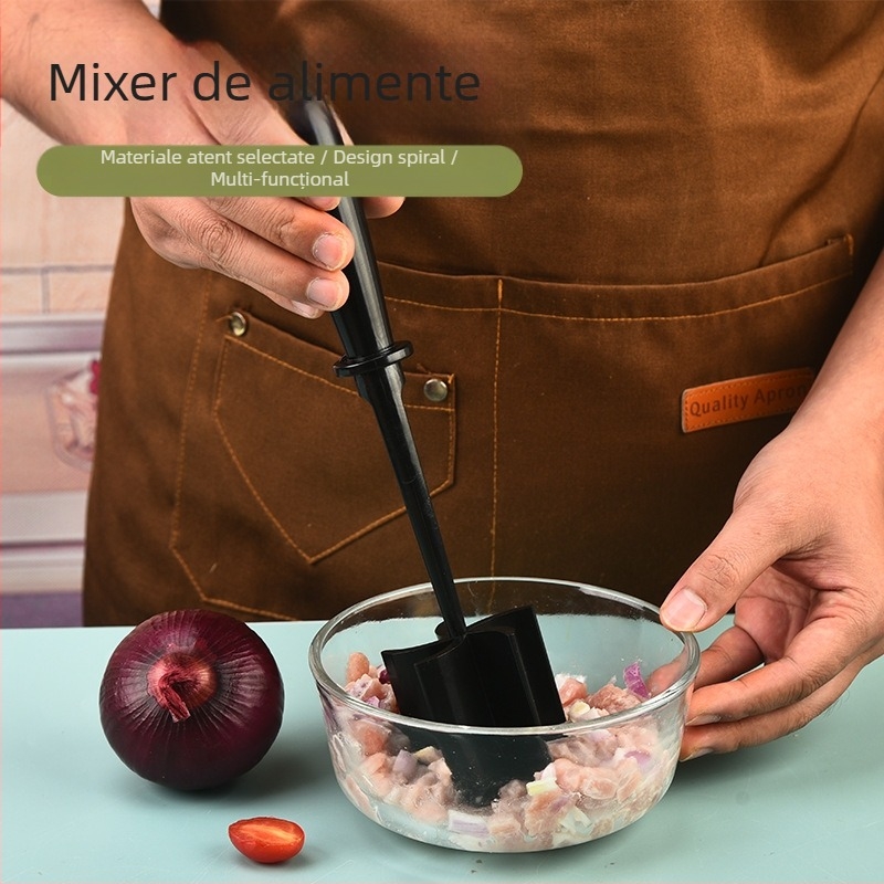 Tocător de carne manual cu spatulă de amestecare — Material PP, Stil modern minimalist, Lansat în 2023
