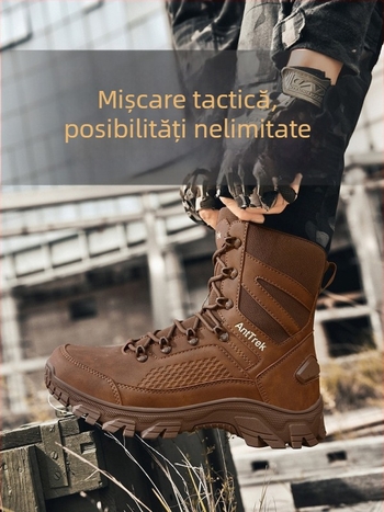 Ghete tactice înalte pentru bărbați, pentru drumeții în aer liber și alpinism, din țesătură Oxford