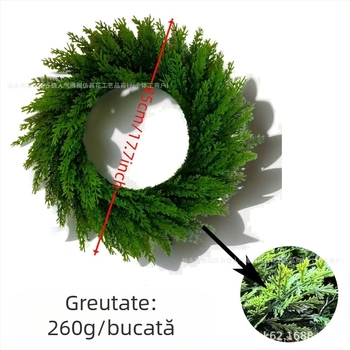 Ghirlandă artificială de Crăciun cu crenguțe de brad, plastic, stil american, producție semi-artizanală semi-mecanică