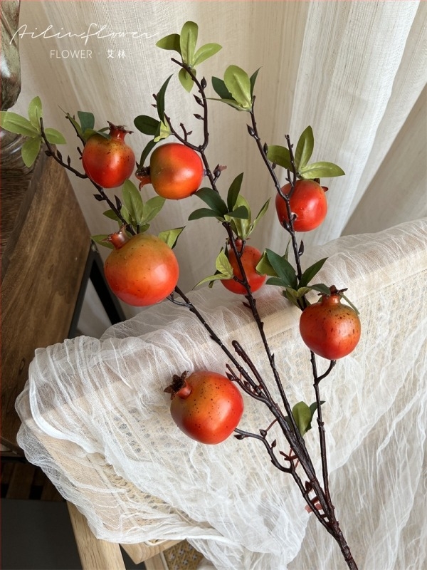 Buchet de rodii artificiale cu 7 capete, din plastic — Brand Iulin; pentru recuzită foto și decor de interior