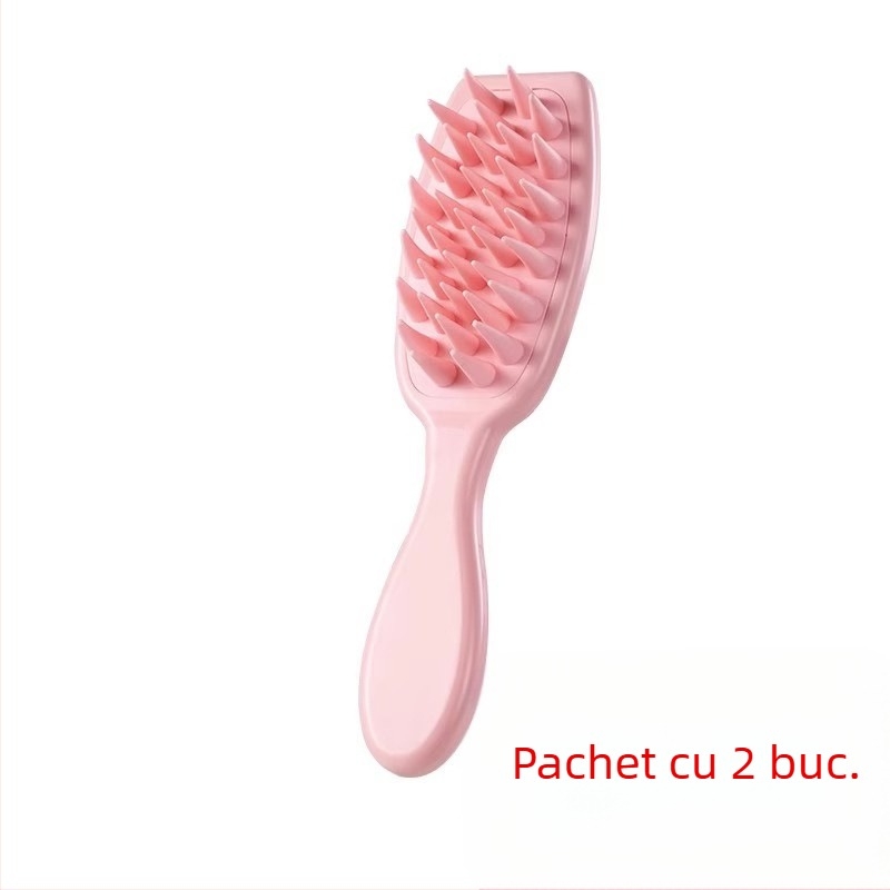 Perie de Șampon cu Mâner Lung – Perie de păr din plastic pentru scalp, finisaj Seiko, stil coreean