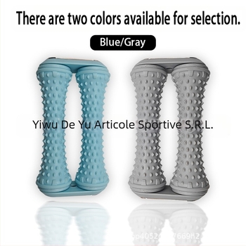 Masajor pentru talpă cu role cu două roți pentru masajul arcului, relaxarea fasciei, relaxarea mușchilor talpali și stimularea punctelor secundare de acupresiune (Material: EVA; Arc dublu; Masaj fascie; Relaxare mușchi talpă; Stimulează puncte de acupresiu