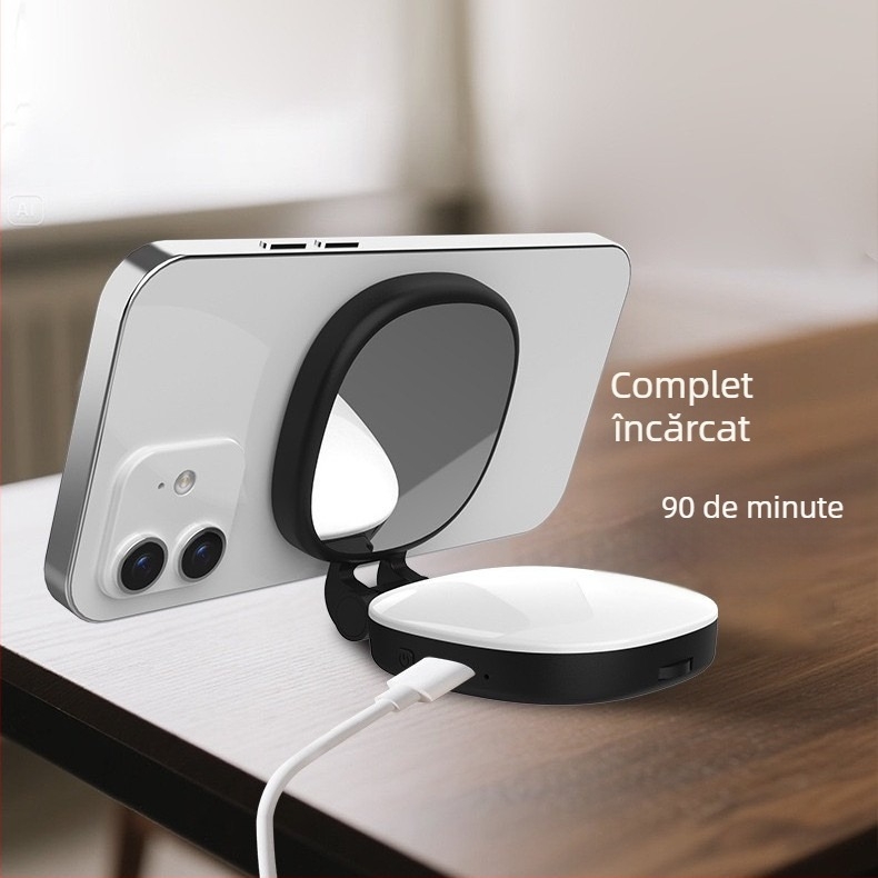 K04 Lumină de Telefon cu Prindere Magnetică — Lumină de Frumusețe pentru Selfie, Portabilă, 3 Temperaturile de Culoare, Putere sub 10W, 5V/0.5A, Pentru Selfie, Înregistrare Video și Fotografierea Mâncărilor