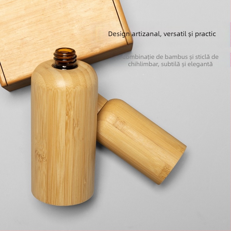 Sticlă de pulverizare cu capac din bambus — material Nanzhu, turnare prin suflare, finisaj lucios, design personalizabil