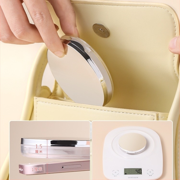 Cutie de ambalare pentru pudră de piper negru, cu un design compact și portabil, construcție etanșă și plasă elastică pentru o capacitate mare.