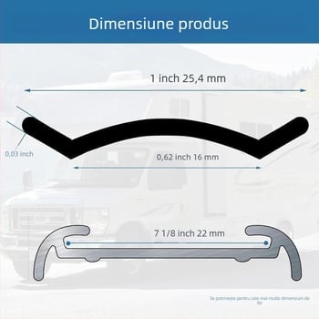 Profil de colț pentru RV cu bandă de etanșare PVC și profil din aliaj de aluminiu – izolare fonică, 10-0116