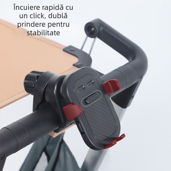 Suport pentru telefon auto pentru bebeluși – material ABS, suport universal pentru navigație la cărucior, Penguin Cup Holder