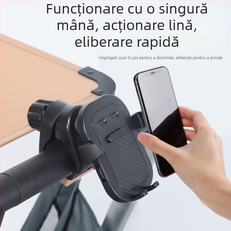 Suport pentru telefon auto pentru bebeluși – material ABS, suport universal pentru navigație la cărucior, Penguin Cup Holder