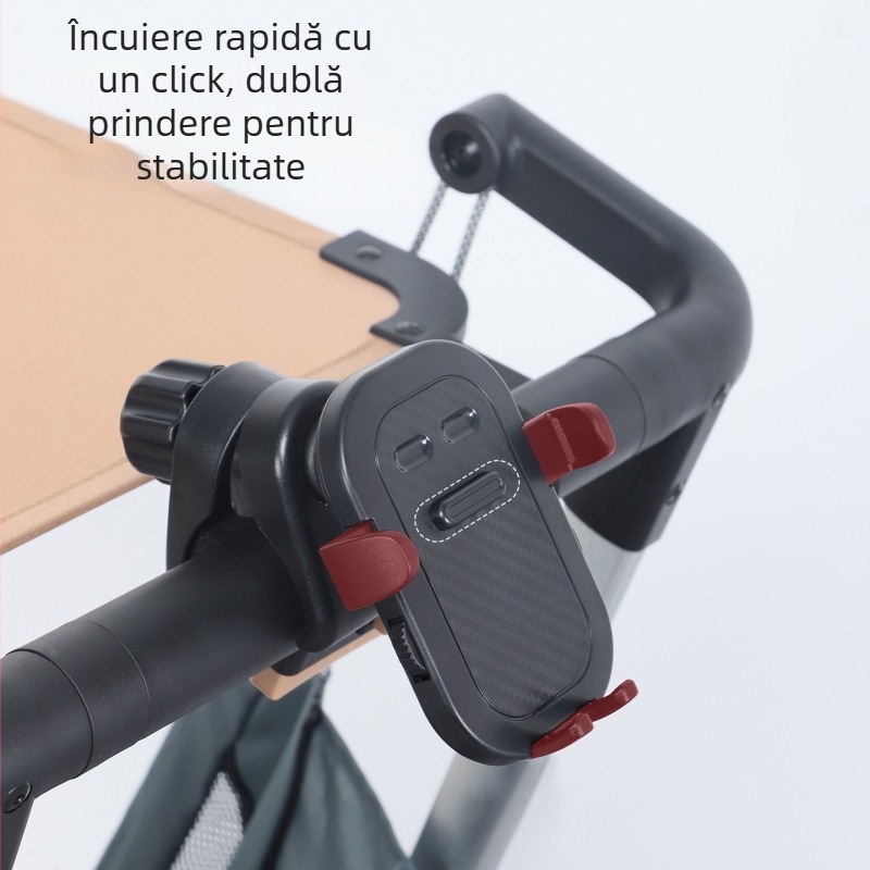 Suport pentru telefon auto pentru bebeluși – material ABS, suport universal pentru navigație la cărucior, Penguin Cup Holder