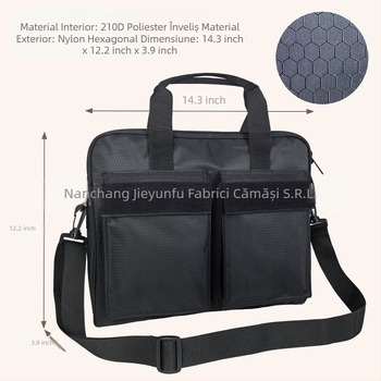 Geantă de documente pentru bărbați - poliester, capacitate mare, geantă pentru laptop, utilizare zilnică
