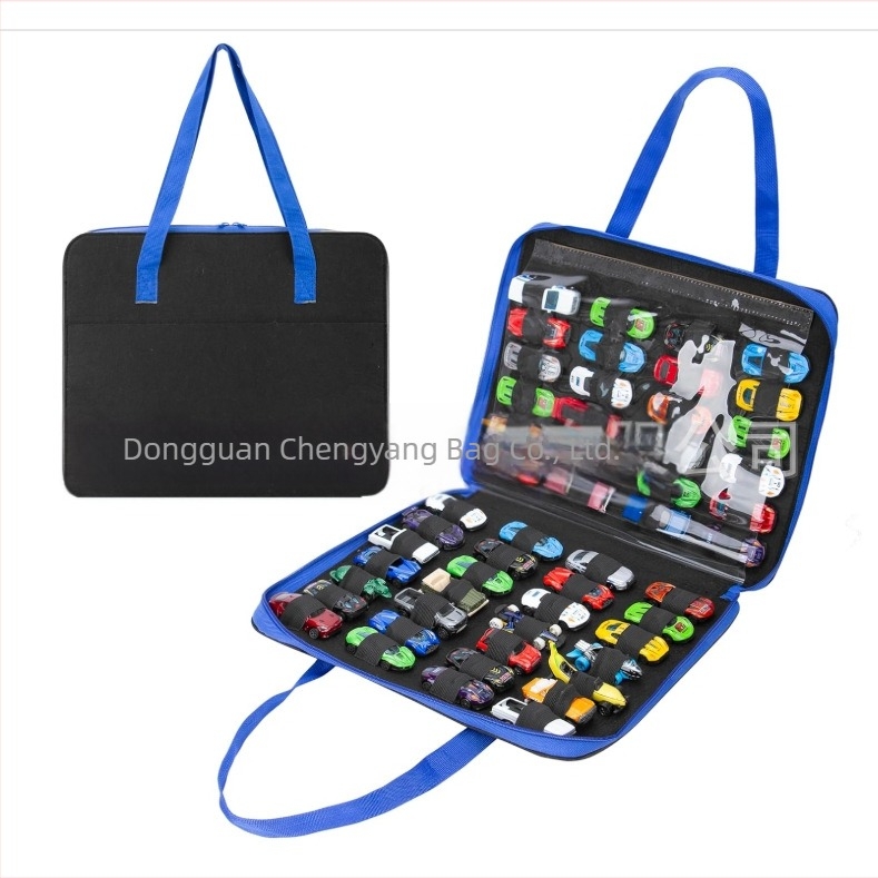 Organizator portabil pentru depozitare jucării auto, model Cy215, țesătură Oxford, capacitate de încărcare 5 kg