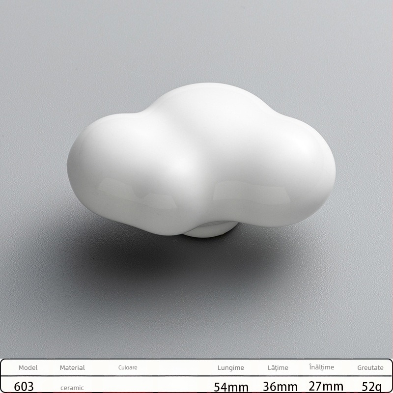 Mâner de ușă pentru dulap cu motive desen animate: Stea de mare, nor și melc; aliaj de zinc; finisaj oxidat; gaură unică; potrivit pentru sertare și uși de dulap