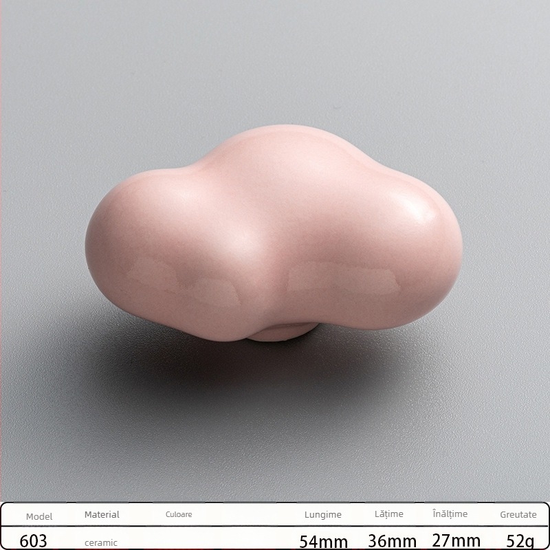 Mâner de ușă pentru dulap cu motive desen animate: Stea de mare, nor și melc; aliaj de zinc; finisaj oxidat; gaură unică; potrivit pentru sertare și uși de dulap