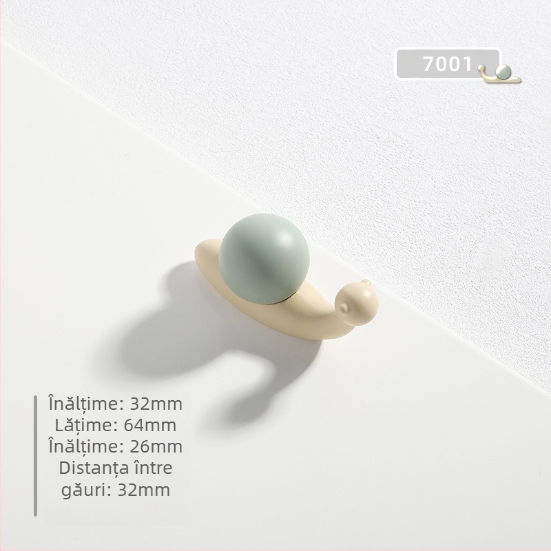 Mâner de ușă pentru dulap cu motive desen animate: Stea de mare, nor și melc; aliaj de zinc; finisaj oxidat; gaură unică; potrivit pentru sertare și uși de dulap