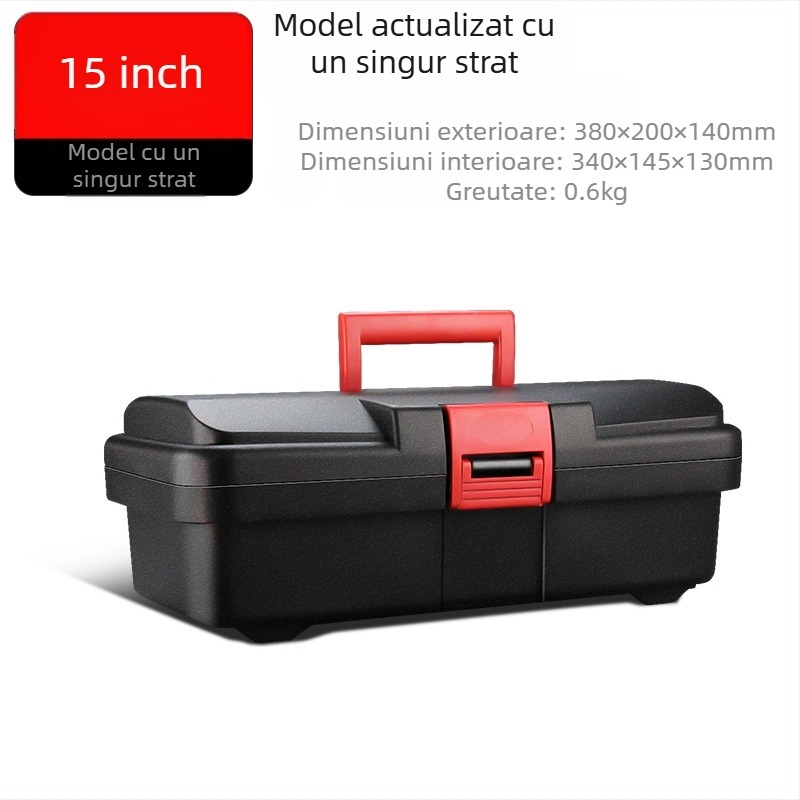 HB cutie de unelte din plastic, tip îngroșat, portabilă pentru uz casnic și întreținere auto, cutie de piese multifuncțională