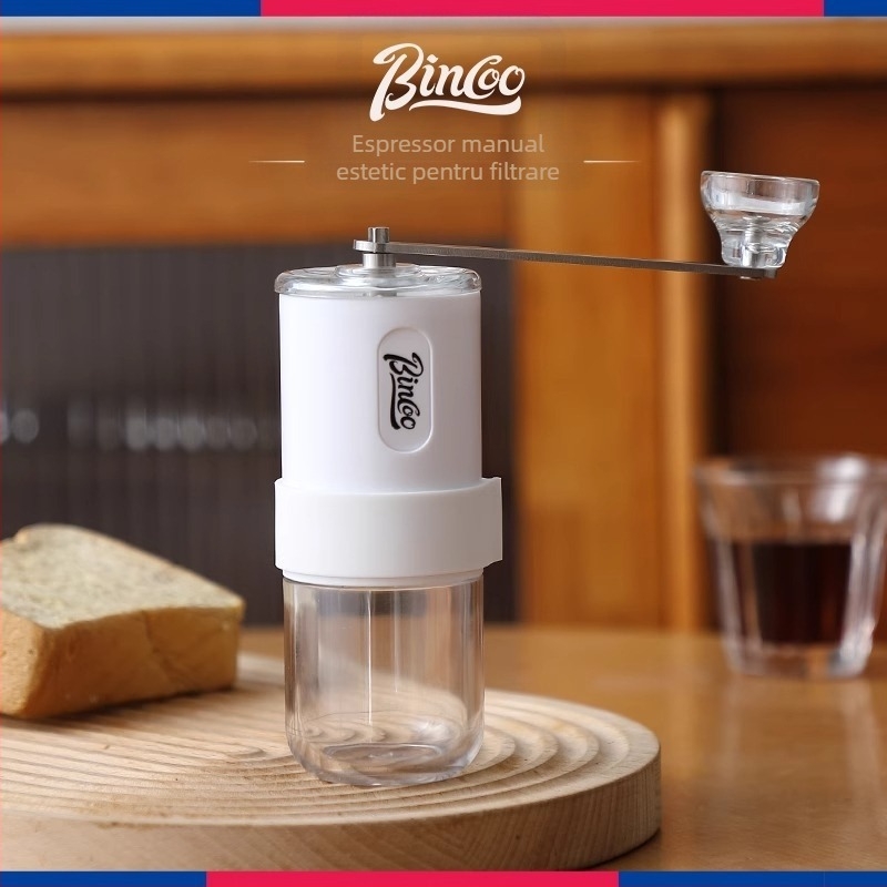 Bincoo râșniță de cafea manuală, râșniță de cafea cu mâner, portabilă, măcinare reglabilă