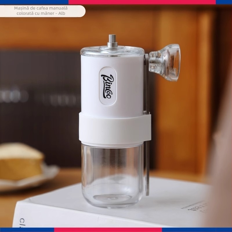 Bincoo râșniță de cafea manuală, râșniță de cafea cu mâner, portabilă, măcinare reglabilă