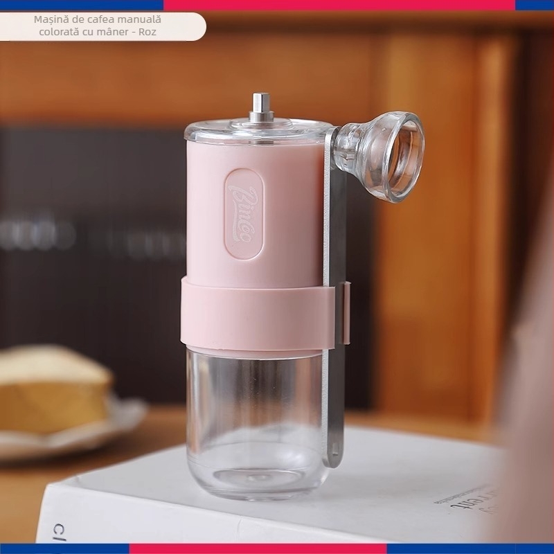 Bincoo râșniță de cafea manuală, râșniță de cafea cu mâner, portabilă, măcinare reglabilă
