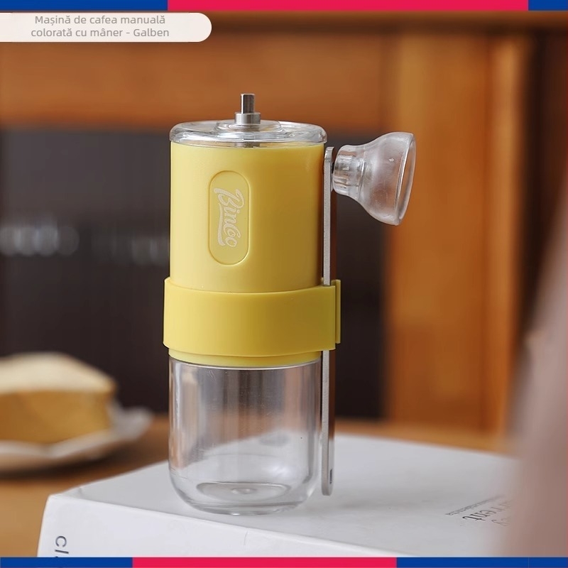 Bincoo râșniță de cafea manuală, râșniță de cafea cu mâner, portabilă, măcinare reglabilă