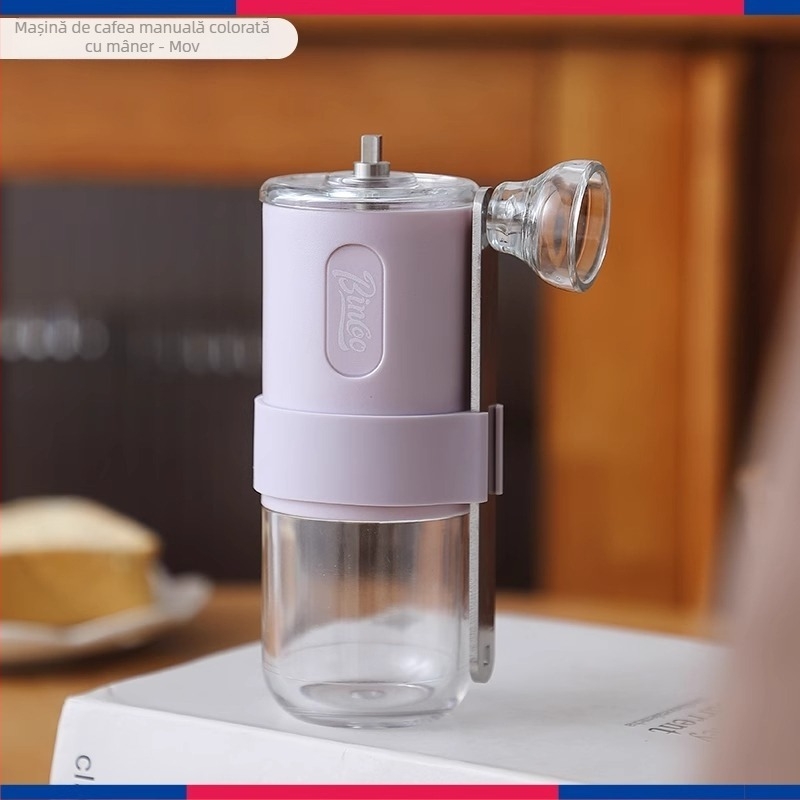 Bincoo râșniță de cafea manuală, râșniță de cafea cu mâner, portabilă, măcinare reglabilă