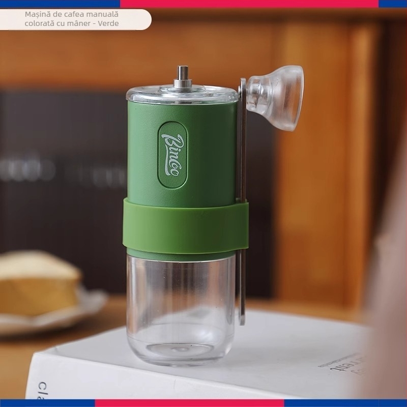 Bincoo râșniță de cafea manuală, râșniță de cafea cu mâner, portabilă, măcinare reglabilă