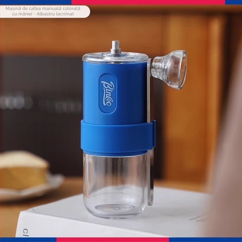 Bincoo râșniță de cafea manuală, râșniță de cafea cu mâner, portabilă, măcinare reglabilă