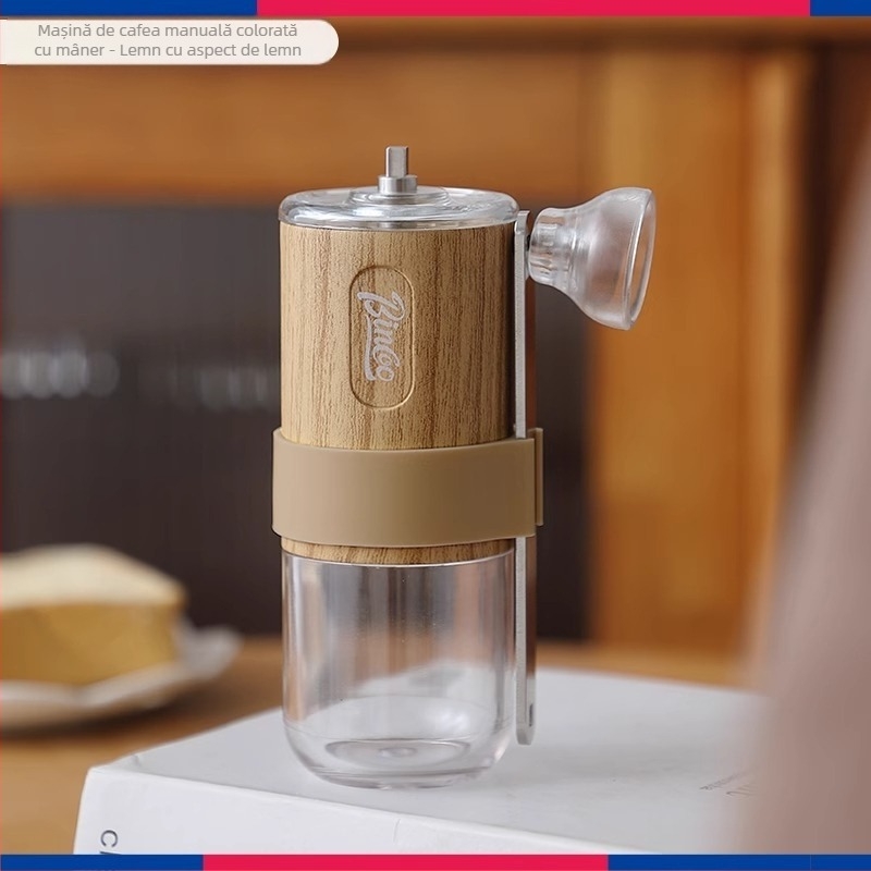 Bincoo râșniță de cafea manuală, râșniță de cafea cu mâner, portabilă, măcinare reglabilă