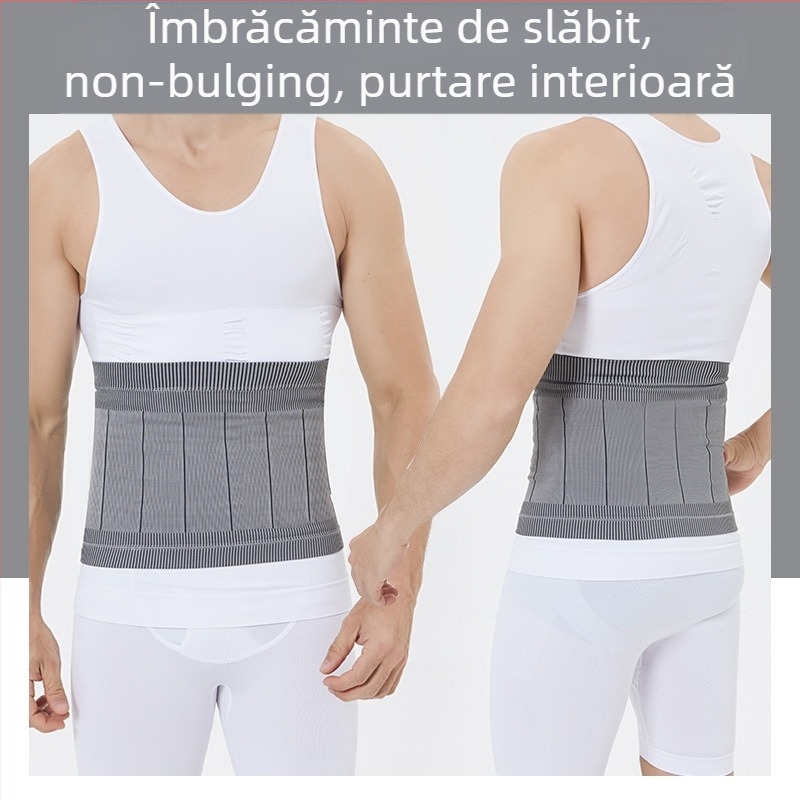 Corset talie fără cusături pentru modelarea corpului, ușor, cu elasticitate înaltă, din spandex, unisex, potrivit pentru toate sporturile