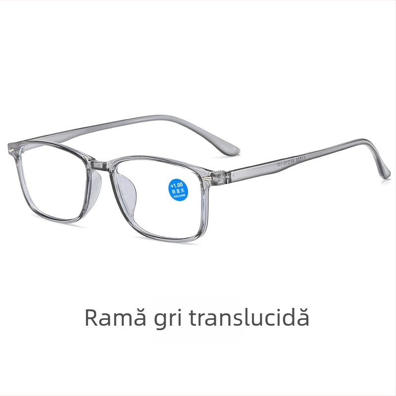 Ochelari de lectură cu protecție împotriva luminii albastre, ramă TR90, lentile PC, modelul 806, pentru prezbiopie