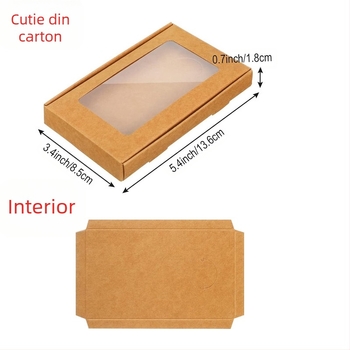 Cutie de ambalare bijuterii – cutie pliabilă din kraft, imprimare gravură, 300 gsm hârtie/carton.