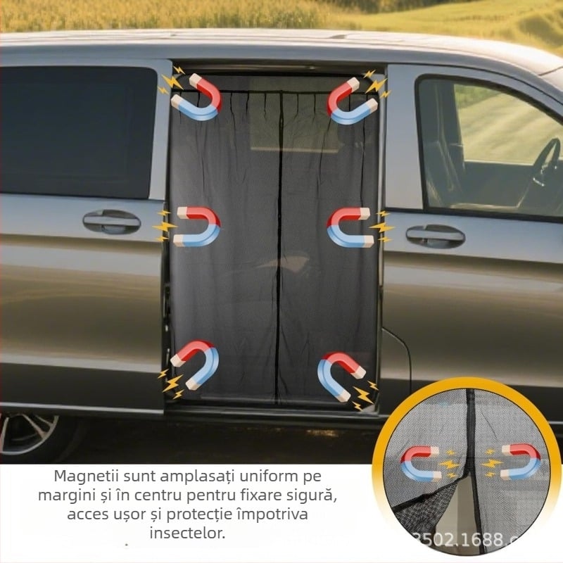 Plasă magnetică anti-țânțari pentru MPV – plasă semi-transparentă, tip de agățare, universal, Nr. produs MZSNSQ-339