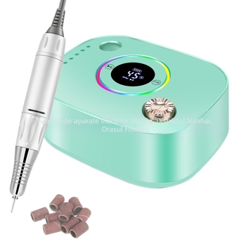 Polizor pentru unghii de birou, 45000 rpm, design compact, lumini LED colorate, compatibil cu mărcile private