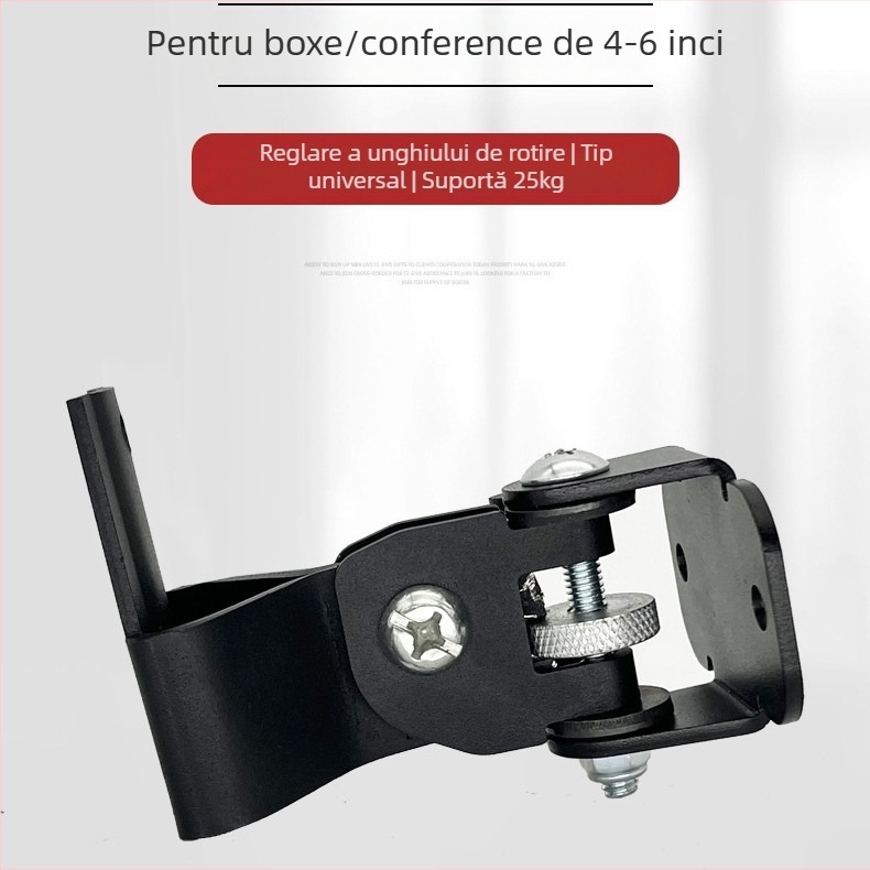 Suport pentru difuzoare montat pe perete, din metal integral, coloană îngroșată, pentru difuzoare centrale și surround, universal, FX366 — Fx fengxiang