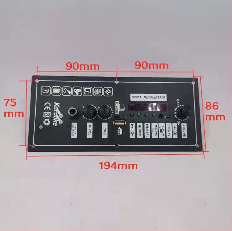 Placă amplificator Bluetooth pentru difuzor, model 3.7V-803, cu baterie litiu reîncărcabilă pentru proiect DIY auto