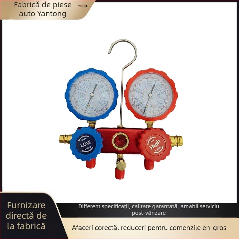 Manometru de presiune cu dublu afișaj pentru climatizarea auto