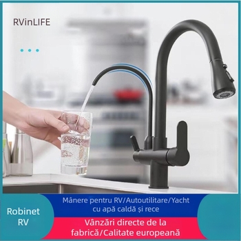 Robinet de apă caldă și rece - corp din oțel inoxidabil, miez de supapă din cupru, montaj pe suprafață, 90°C