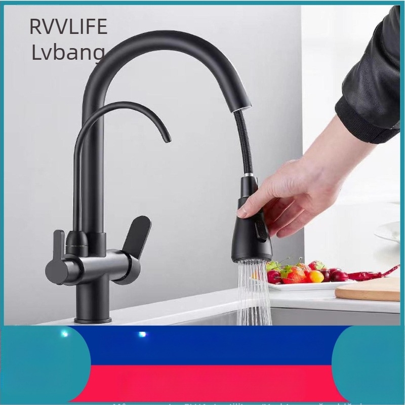 Robinet de apă caldă și rece - corp din oțel inoxidabil, miez de supapă din cupru, montaj pe suprafață, 90°C