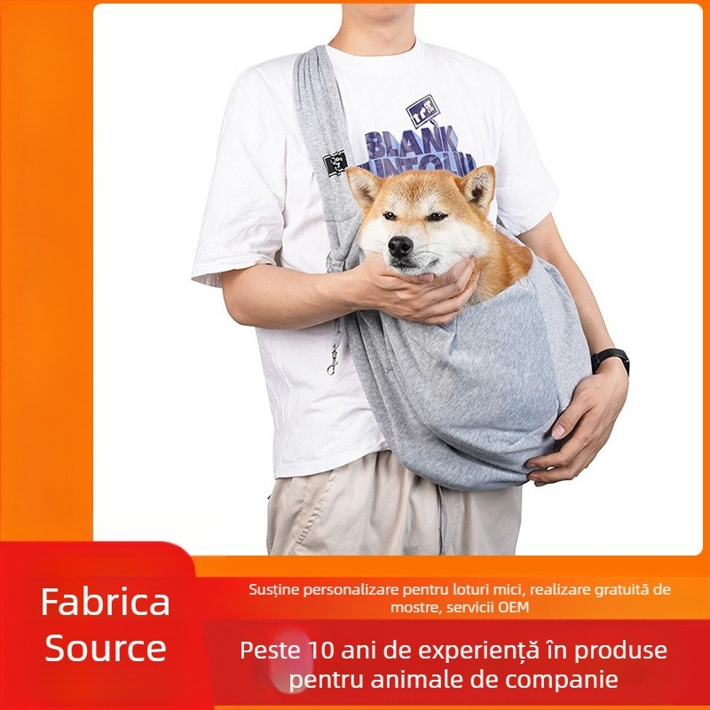 Sac de plimbare personalizat pentru câine, poliester moale, design cross-body, capacitate 7,5 kg