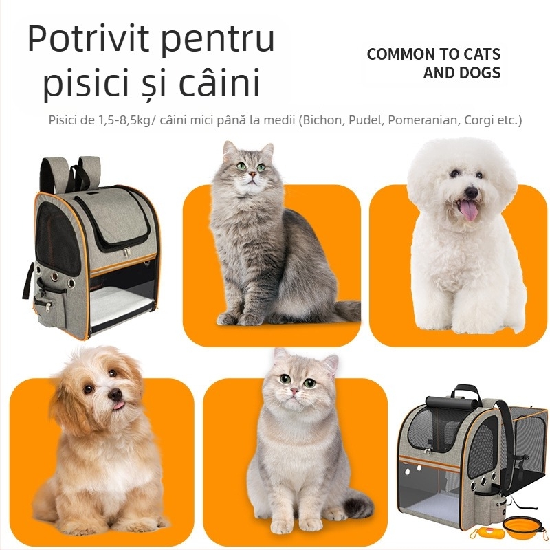 Freddy rucsac pentru animale din Oxford, capacitate mare, respirabil și extensibil, pentru pisici și câini, origine Jiangsu