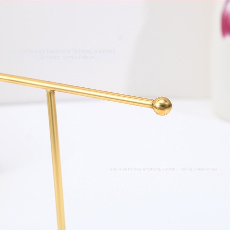 Raft de afișare pentru bijuterii de birou - metal, multifuncțional, pentru cercei, coliere și brățări, 1 etaj