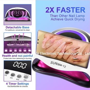 Lampa de unghii cu 42 LED-uri, patru moduri de temporizare, terapie cu lumină de înaltă putere (BM-12)