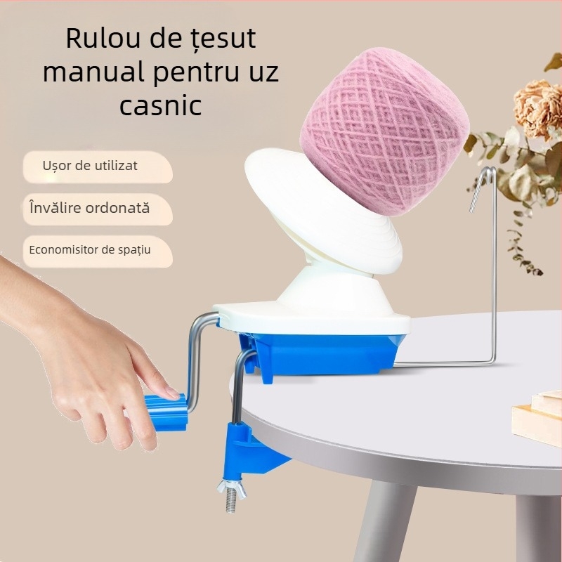 Mașină de înfășurat fir de lână - acționare manuală, compactă pentru uz casnic