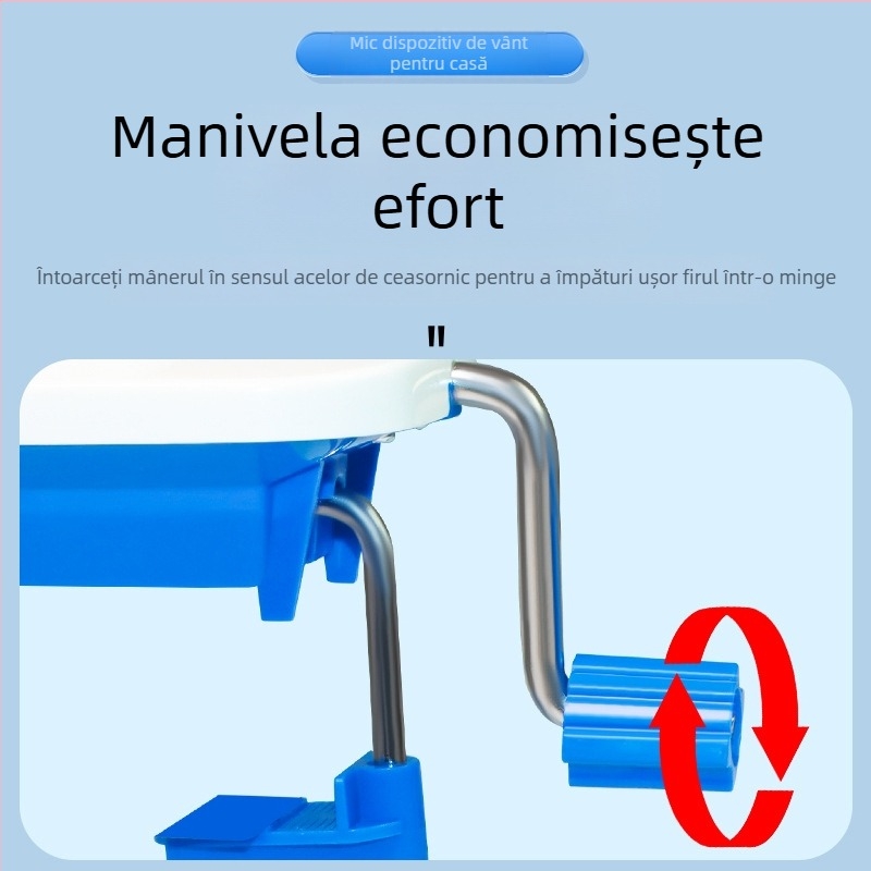 Mașină de înfășurat fir de lână - acționare manuală, compactă pentru uz casnic