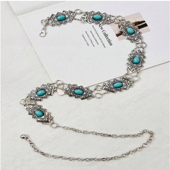 Șnur de talie din metal, în stil retro, cu elemente încrustate și închidere lobster, lansare primăvara 2023