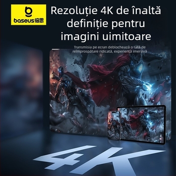 Baseus cablu USB-C la USB-C pentru încărcare rapidă, 1,5 m, 100 W, aliaj de zinc