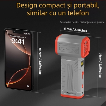 Ventilator portabil cu vortex – FB08G1, 7.4V, 75W, 5500Pa, 10 trepte