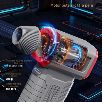 Ventilator portabil cu vortex – FB08G1, 7.4V, 75W, 5500Pa, 10 trepte